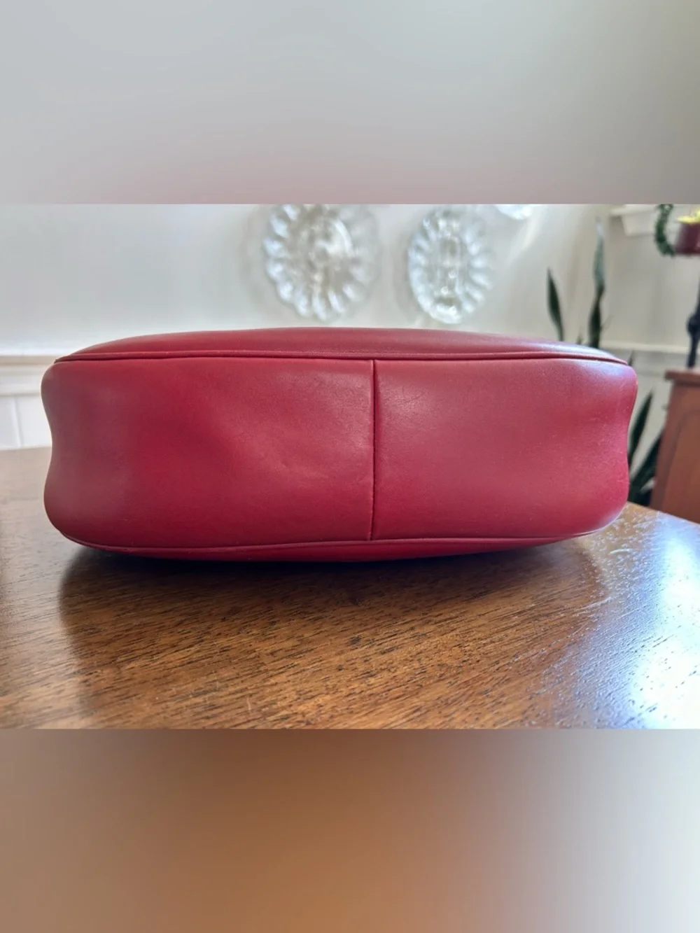 COACH Glove-tanned Leather Mae Nomad Crossbody/Hobo
'Cherry' Red - Picture 8 of 17